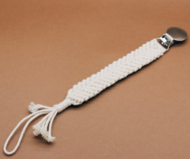 Pacifier Clip | Macramé Cora (cremé)