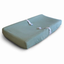Mushie | Changing pad cover - Roman  green