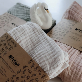 Natruba | hooded baby towel Muslin | 100% organic | Powder