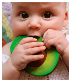 Oli & Carol | Arnold the avocado | teether (bath-)toy