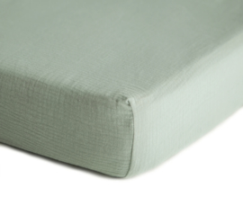 Mushie | Crib sheet | Roman Green | 120x60