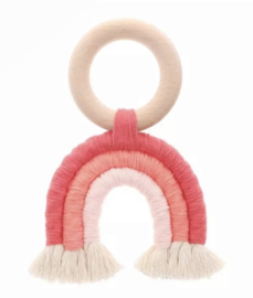 ☾  Niños |  Macramé regenboog | coral