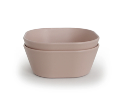Mushie | Square Dinnerware Bowl, Set of 2 (Blush)