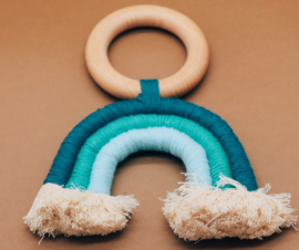 ☾  Niños |  Macramé regenboog | blauw