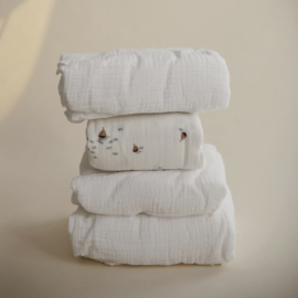 Mushie | Crib sheet | White - wit | 96,5 x 61 cm