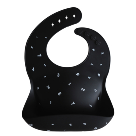 Mushie | Silicone Bib Black Numbers