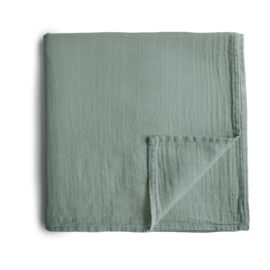 Mushie | XL hydrofieldoek - Swaddle roman green