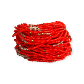 Masai Kralen Armbandje Red Pickels