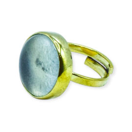 Recycled Glass Ring 24 - Verstelbaar