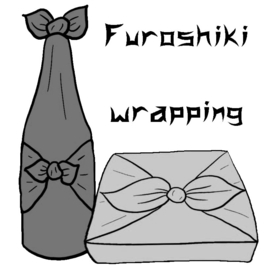 Furoshiki  wrapdoek / Bandana / Sjaaltje Patchwork Flowers