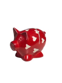 Kaarthouder Piggy Rood