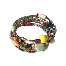 Funky Spiral Mix Armband  Mixed Colours