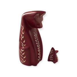 Kat & Muis Set Kisii steen Rood