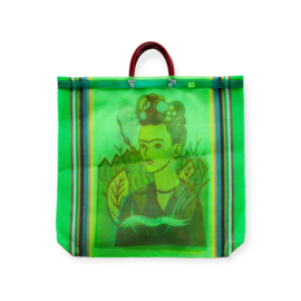 Frida Kahlo Shopping Bag groen - gerecycled