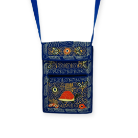 Geborduurd Crossbody Tasje Blauw