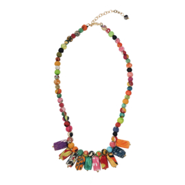 Kantha Fanned Rectangle Necklace