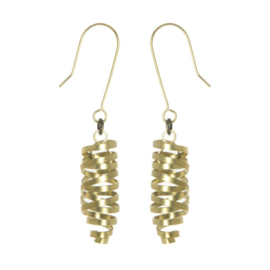 Brass Ribbon Laurita Earrings