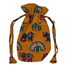 Kalamkari Wijnfleszak/Cadeauzak C