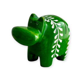 Kaarthouder Hippo Kisii steen Groen