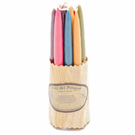 Set of 10 Hand-Dipped Myrtle Wax Candles Luz del Bosque