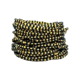 Masai Kralen Armbandje Goldy Black