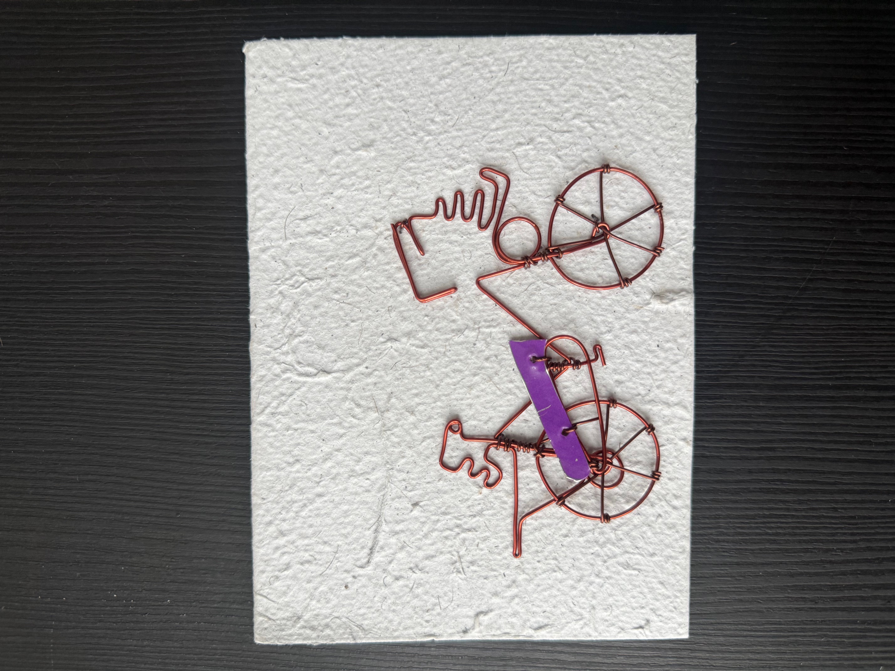 Wenskaart Metal Bicycle E