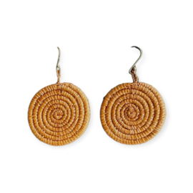 Sisal Disc Oorbellen Natural