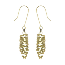 Brass Ribbon Laurita Earrings