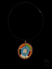 Ketting Masai Choker Shell Turquoise