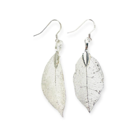 Oorbel Eucalyptus Blad Silver