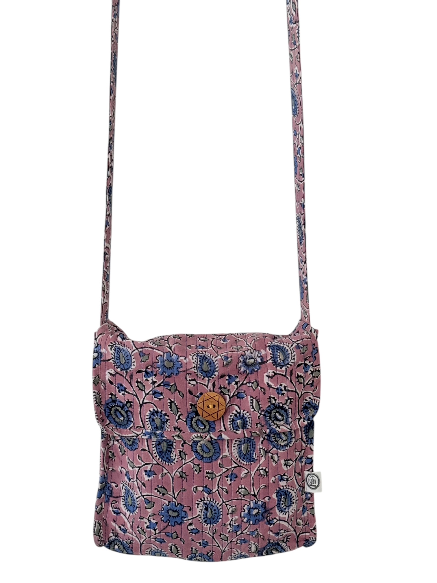 Blockprint Cotton Crossbody Bag 04
