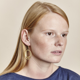 Brass Ribbon Sophie Earrings