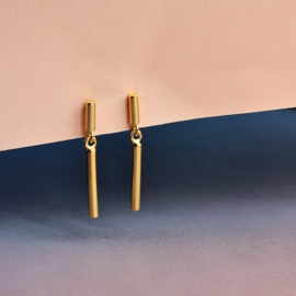 Minimalist Gold Bar Stud