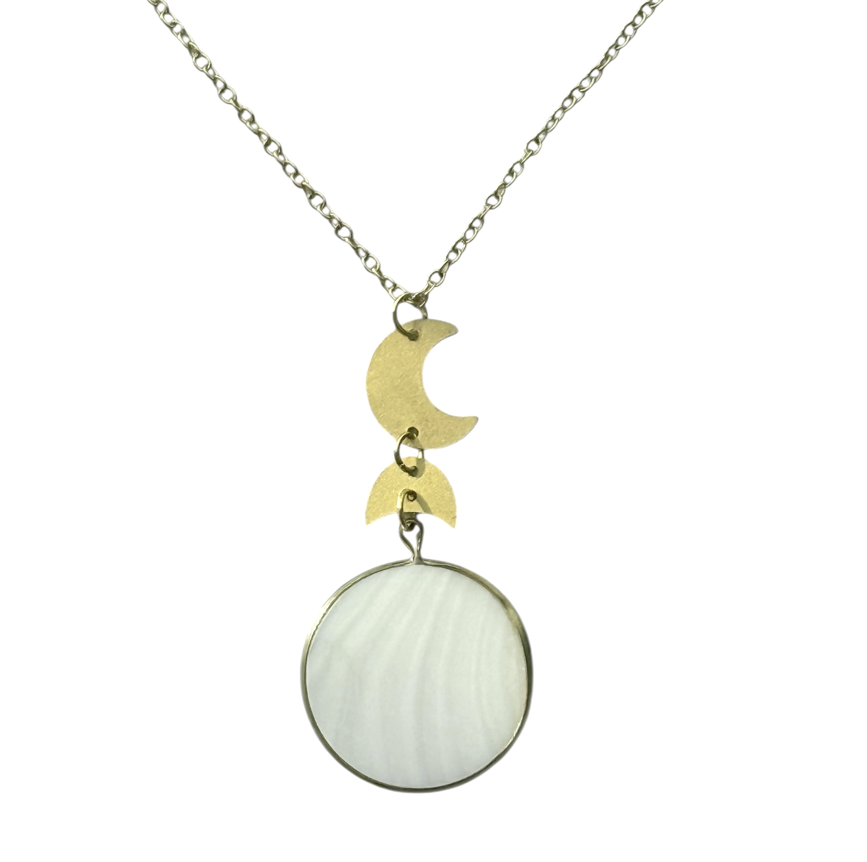 Necklace Rajani Moon Phase Drop Mother of Pearl