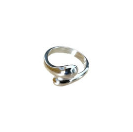 Druppel Ring Silver