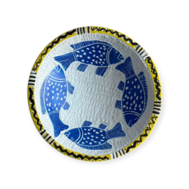 Rond Schaaltje Fish Geel
