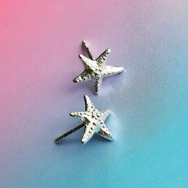 Silver Starfish Studs