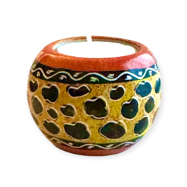 Waxinelichtje Kisii steen Rond 04