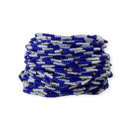 Masai Kralen Armbandje Glowing Blue