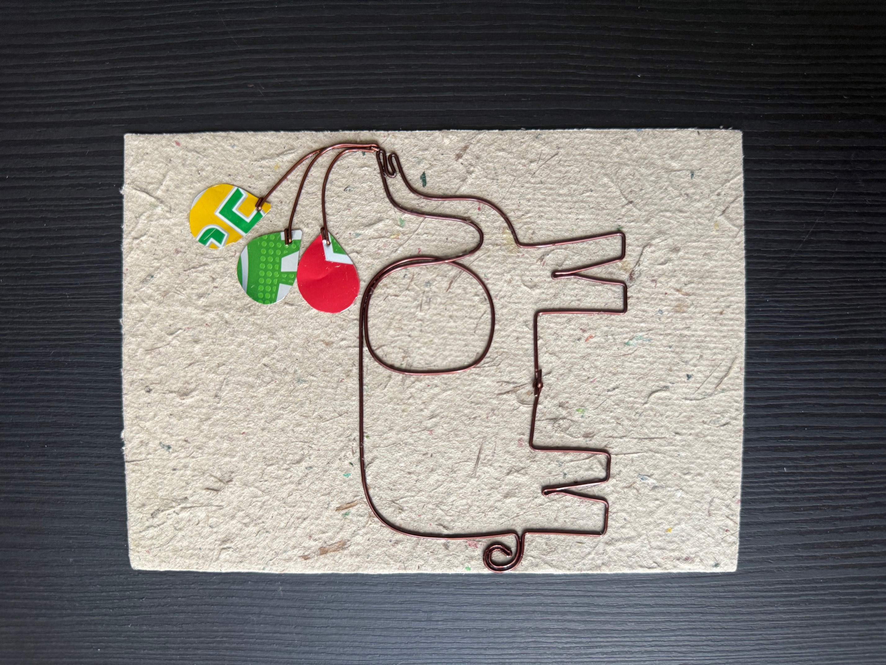 Wenskaart Metal Elephant