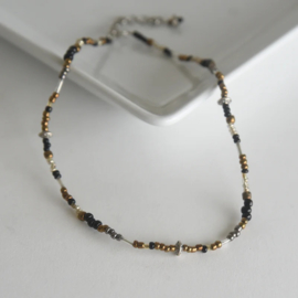 Njiwa Necklace Silver Gold Black