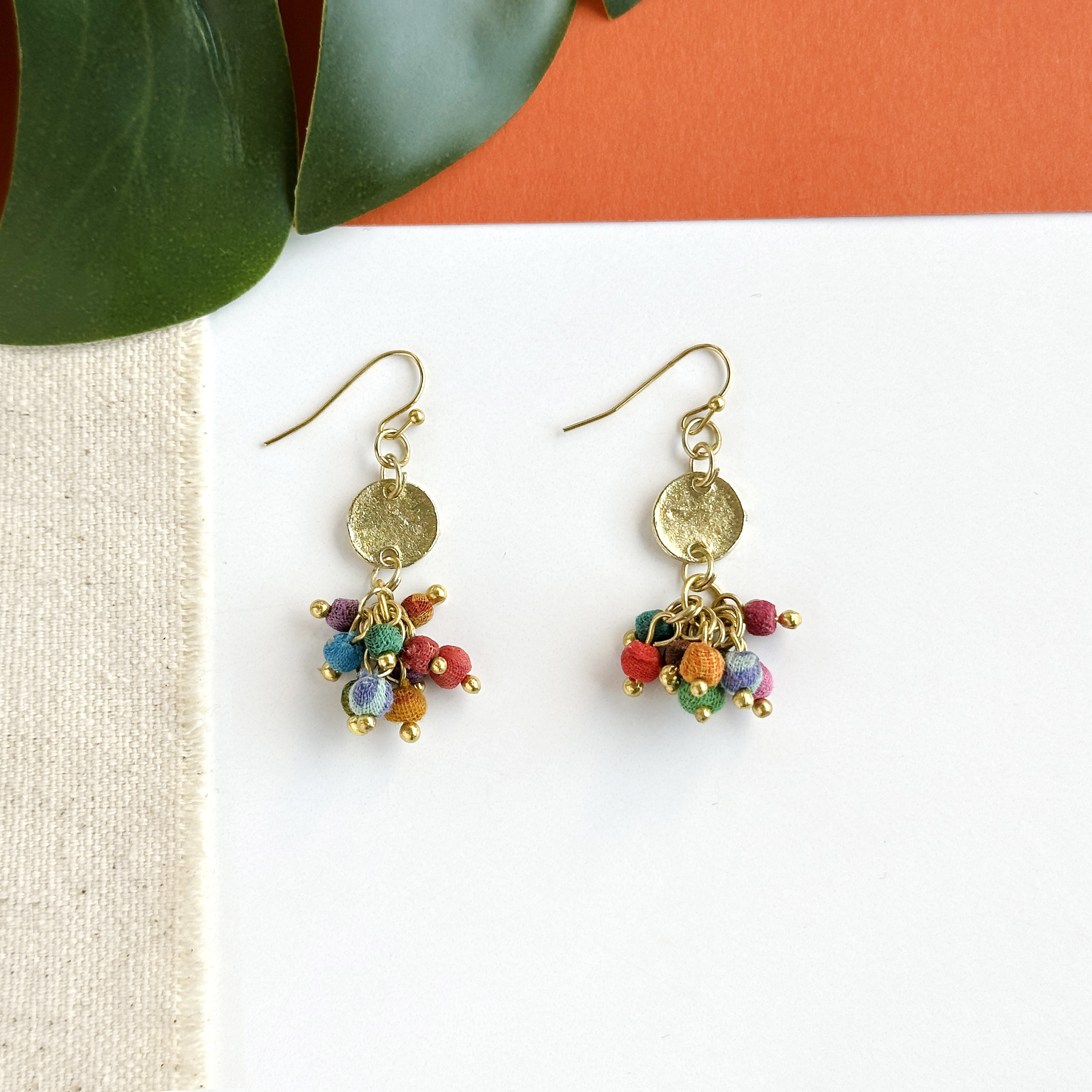 Kantha Milieu Charmed Cluster Earrings