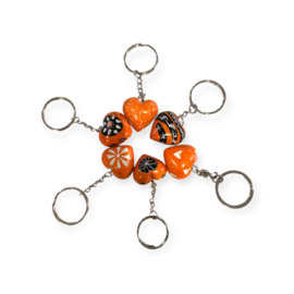 Sleutelhanger Hart Kisii steen Oranje