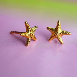 Gold Starfish Studs