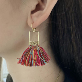 Raja Linear Tassel Earrings