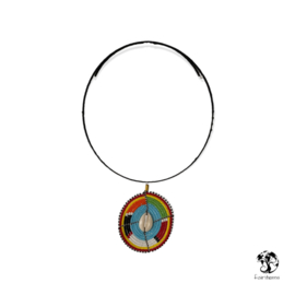 Ketting Masai Choker Shell Turquoise