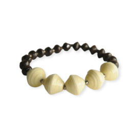 Two Tone Bracelet Brown & Cream