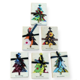 Wenskaarten Merry Christmas set van 6 kaarten