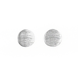 Full Moon Ear Studs - Sterling Silver