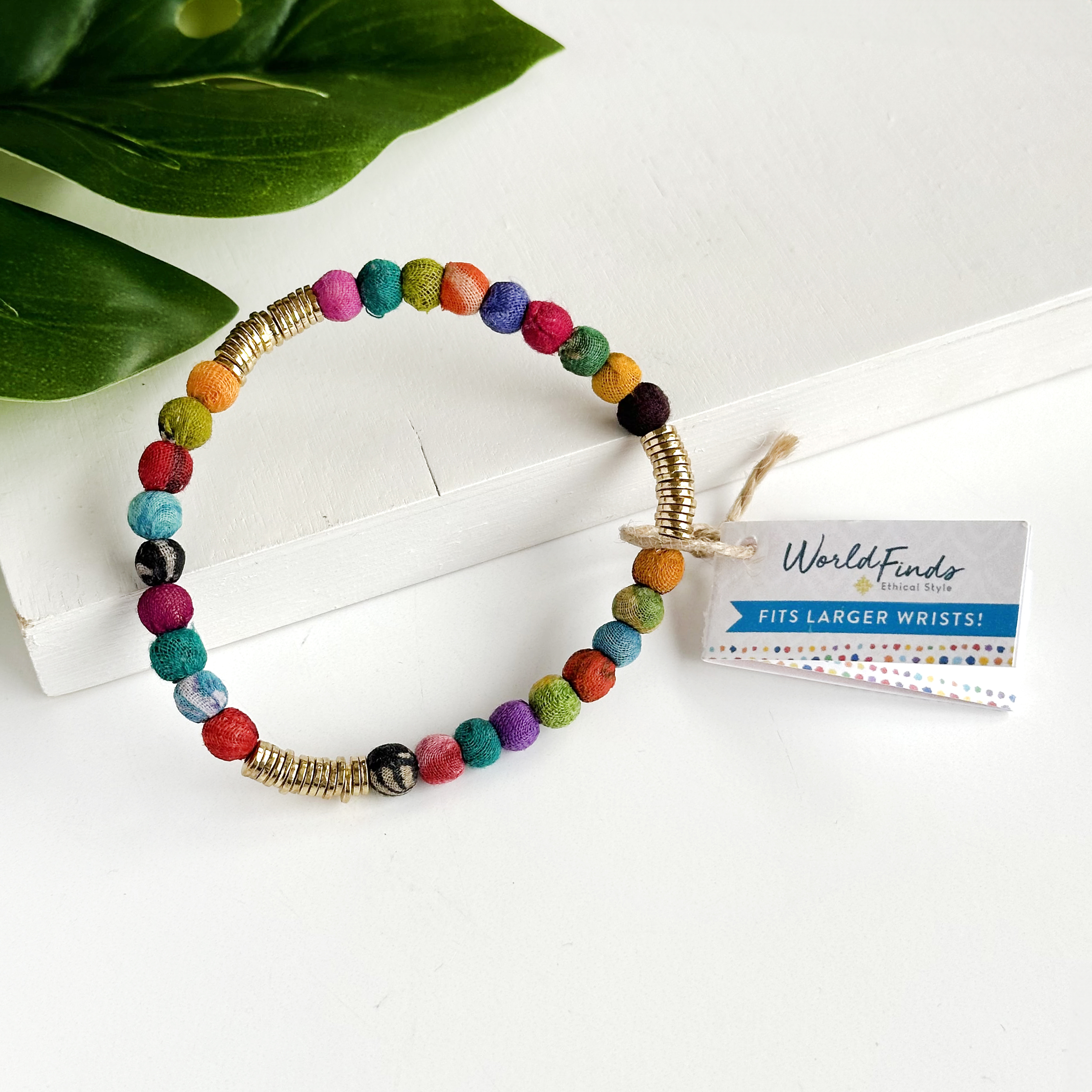 Kantha Paillette Bracelet Large